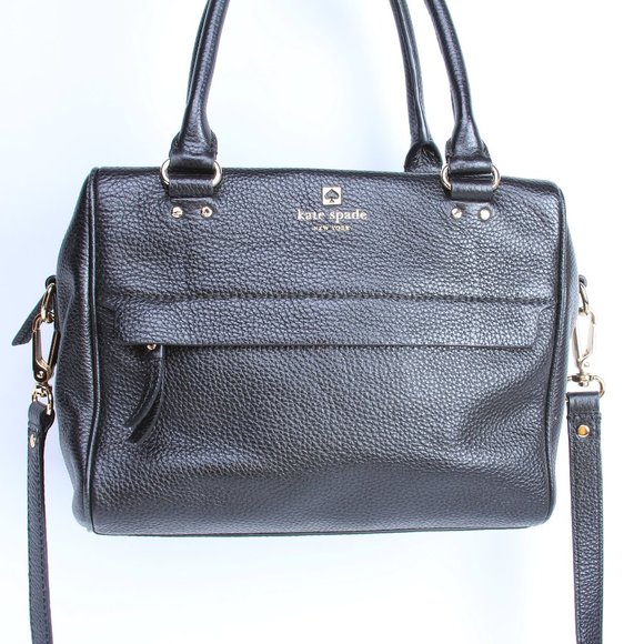 Kate Spade Crossbody Purse Black Leather - Picture 2 of 12